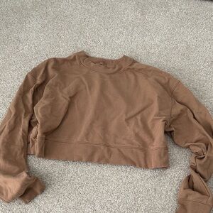 Nuuds Brown Cropped Sweatshirt